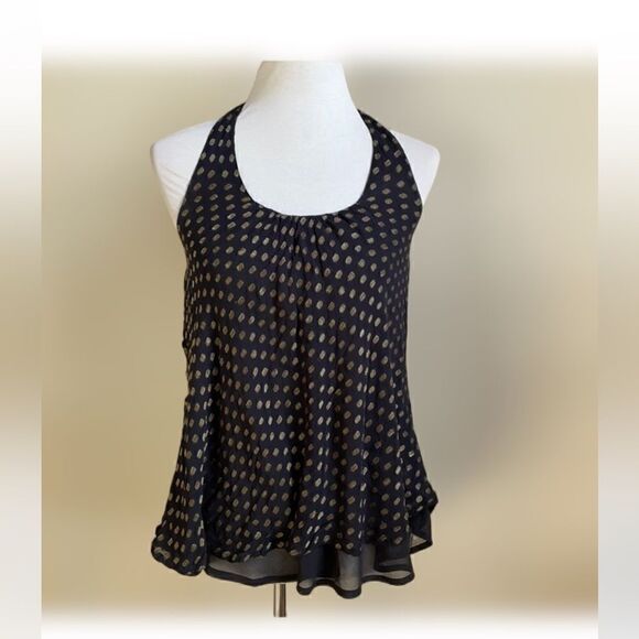 Anthropologie “Staring at Stars” Black & Metallic Racerback (Small) - Picture 3 of 16